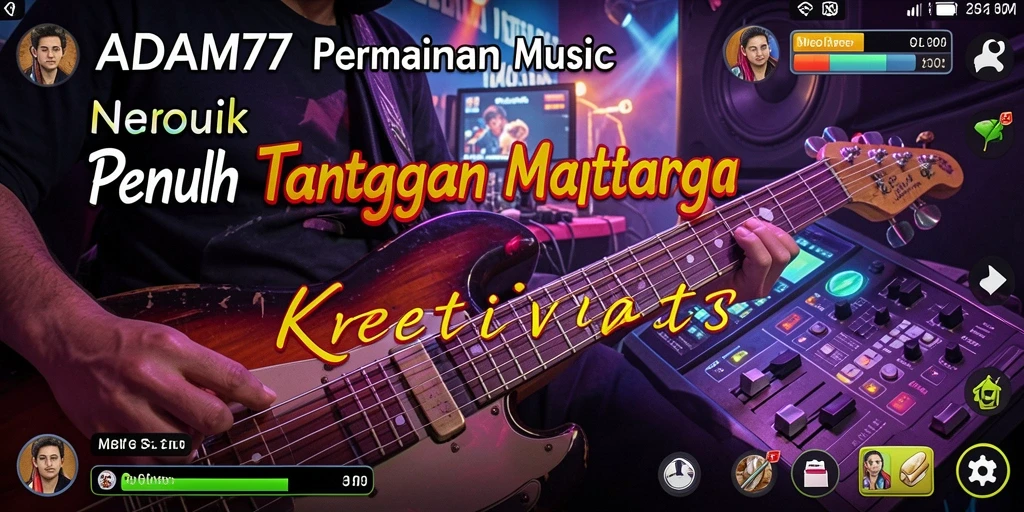 Tampilan gameplay seru penuh aksi musik di ADAM77.