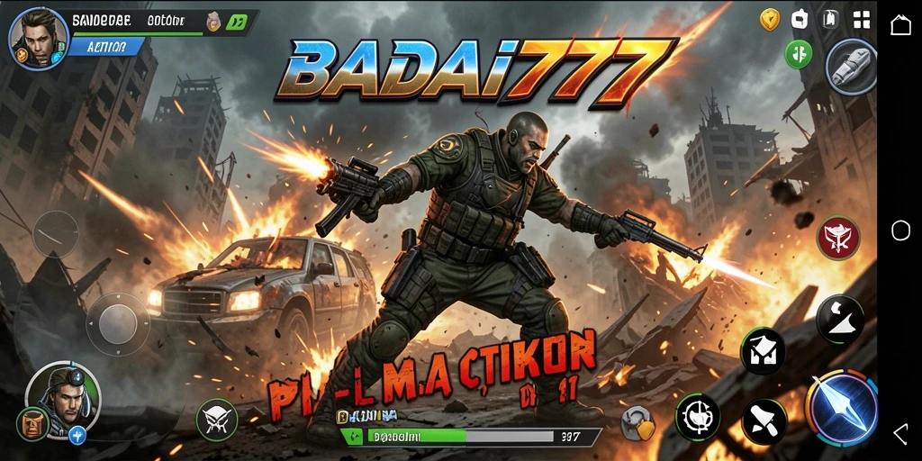 Screenshot BADAI777 menampilkan aksi pertempuran yang mendebarkan.