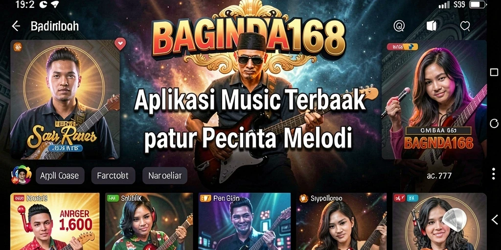 Tampilan gameplay utama BAGINDA168 saat mendengarkan musik.