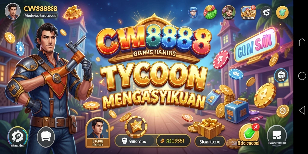 Screenshot CW8888 menampilkan pengalaman gameplay Tycoon yang seru dan interaktif.