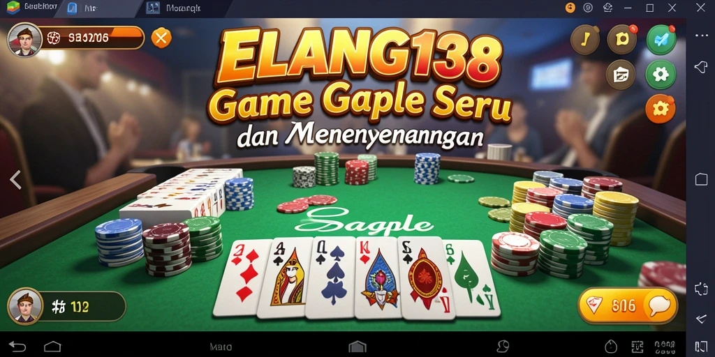 Tampilan gameplay Gaple yang intens dan mengasyikkan di ELANG138.