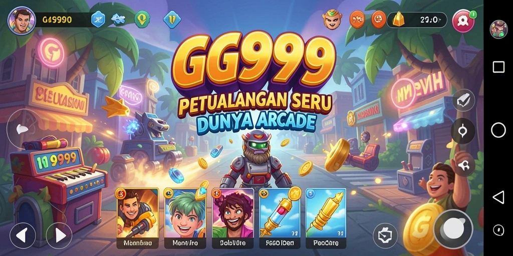 Tangkapan layar GG999 menampilkan gameplay seru dan penuh warna.