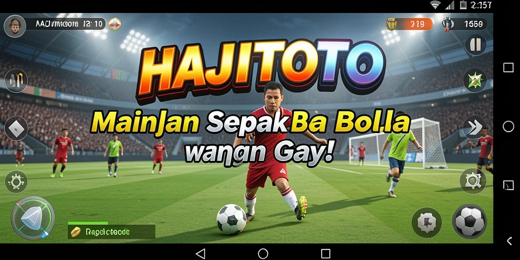 Tampilkan gameplay menarik dari HAJITOTO dengan pertandingan sepak bola yang seru.
