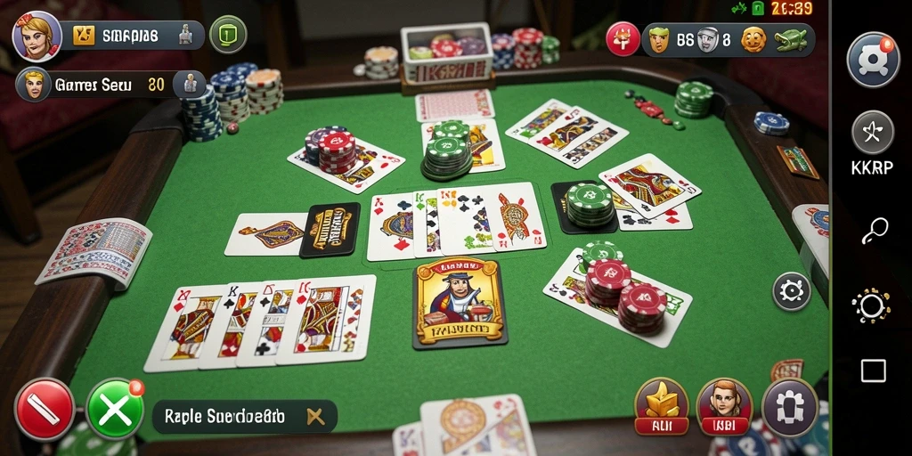 Tampilan menarik dari gameplay Gaple di KKRP.