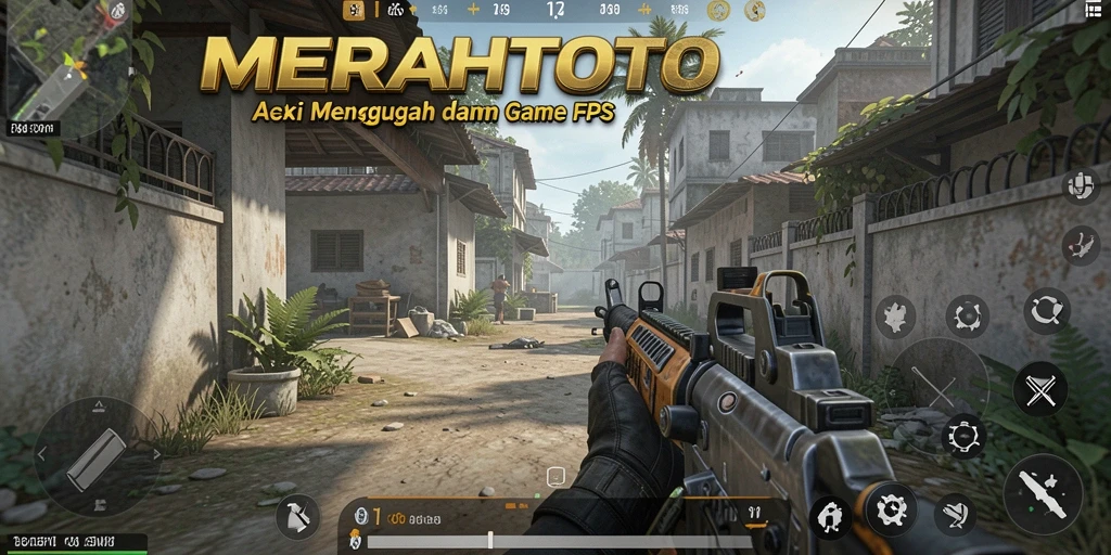 Tangkapan layar gameplay <strong>MERAHTOTO</strong> menunjukkan pertempuran seru antar pemain FPS.