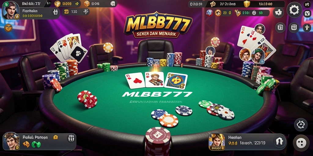Tampilan gameplay menarik dari aplikasi Poker MLBB777.