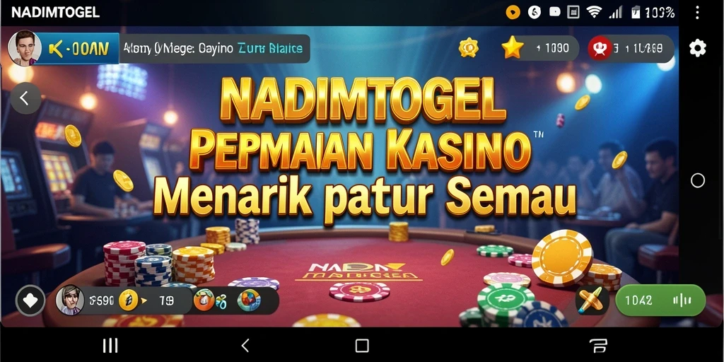 Tampilan gameplay NADIMTOGEL yang seru dengan berbagai permainan Kasino.