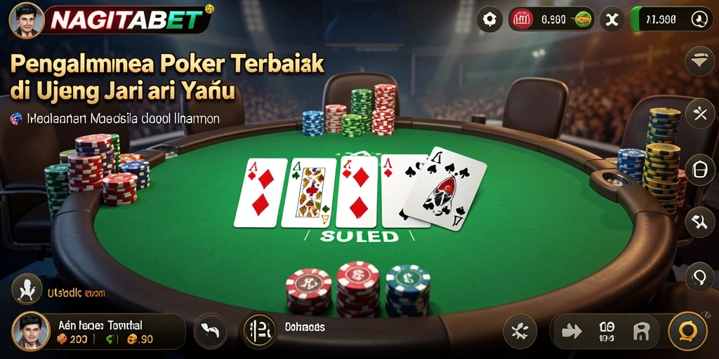 Tampilan permainan poker yang menakjubkan di NAGITABET.