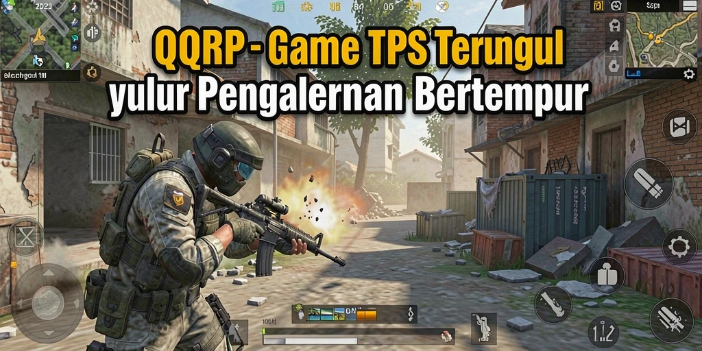 Tampilan gameplay seru di QQRP dengan aksi TPS yang mendebarkan.