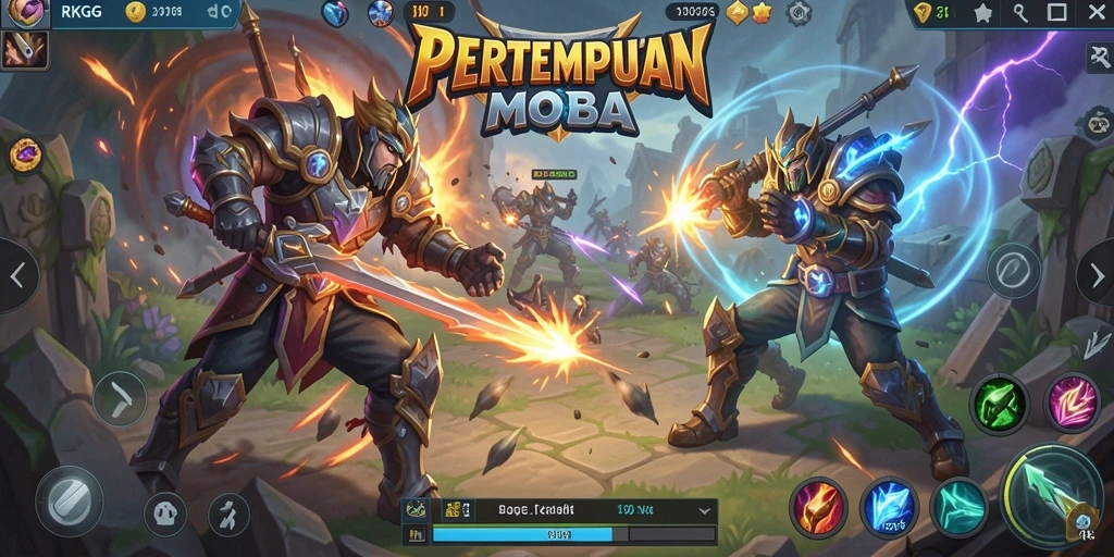 Screenshot permainan RKGG menampilkan aksi seru dalam pertempuran.