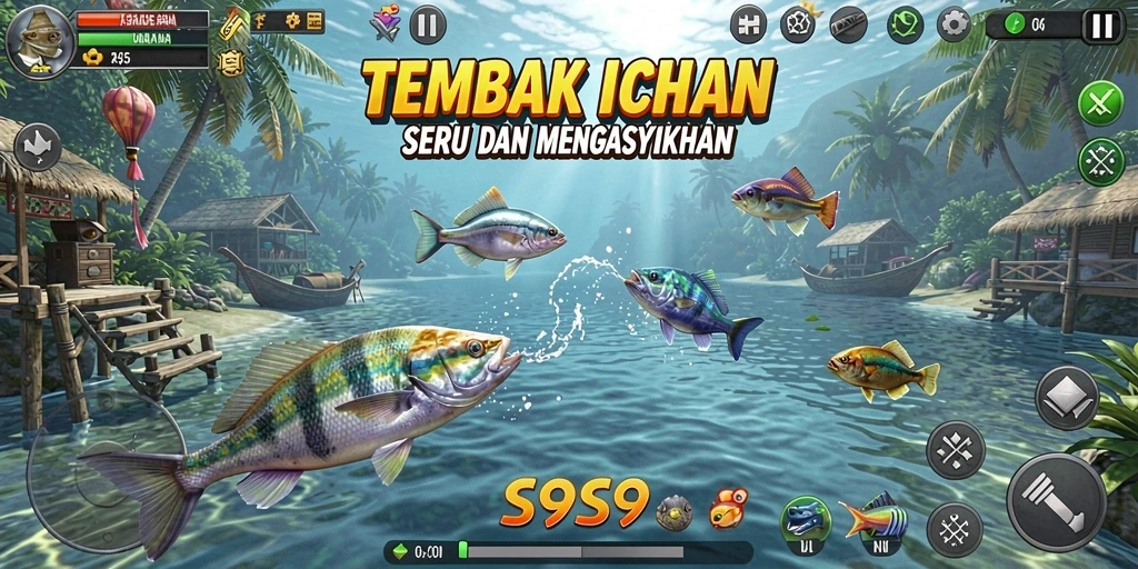 Tampilan gameplay seru permainan Tembak Ikan S9S9.