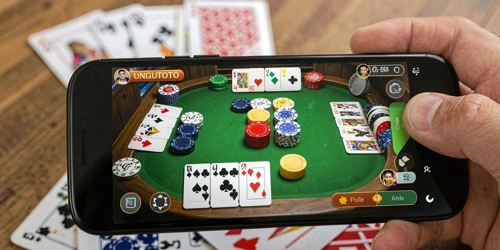 Screenshot gameplay UNGUTOTO menampilkan aksi seru permainan Gaple.